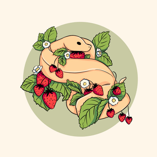 Strawberry Snake Print